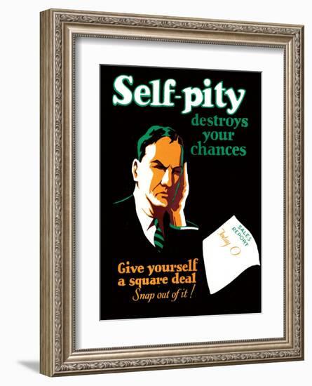 Vintage Business Self-Pity-null-Framed Art Print