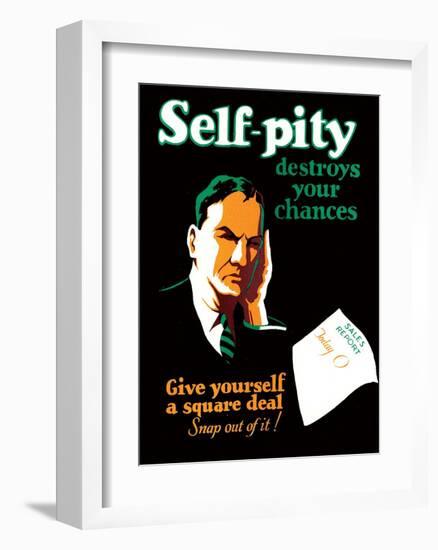 Vintage Business Self-Pity-null-Framed Art Print