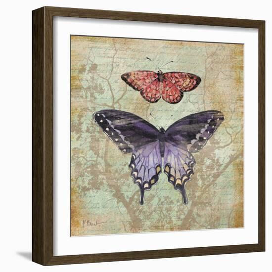 Vintage Butterflies IV-Paul Brent-Framed Art Print