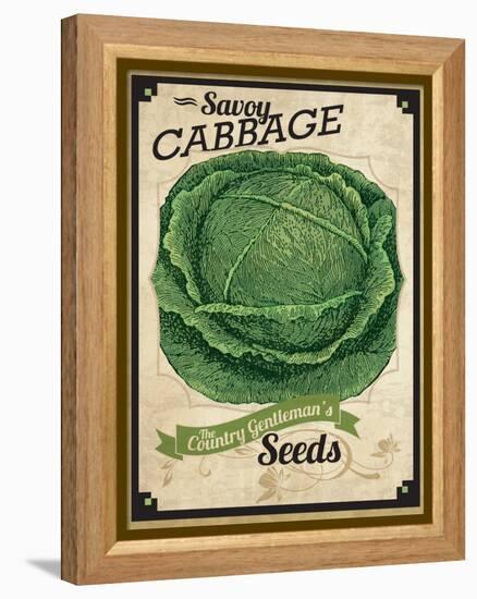 Vintage Cabbage Seed Packet-null-Framed Premier Image Canvas