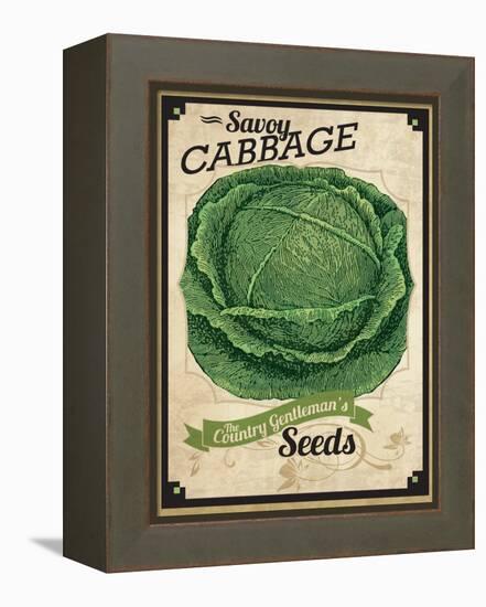 Vintage Cabbage Seed Packet-null-Framed Premier Image Canvas