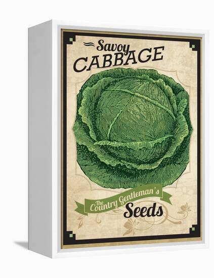 Vintage Cabbage Seed Packet-null-Framed Premier Image Canvas