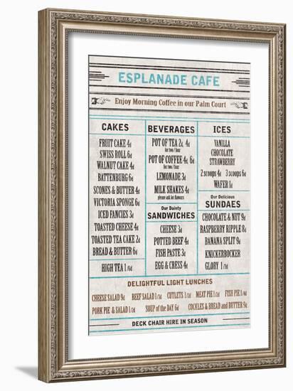 Vintage Cafe Menu-The Vintage Collection-Framed Giclee Print