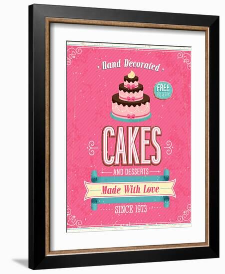 Vintage Cakes Poster-avean-Framed Art Print