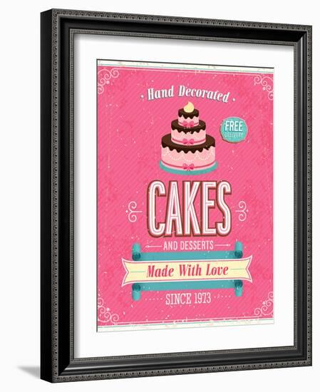 Vintage Cakes Poster-avean-Framed Art Print