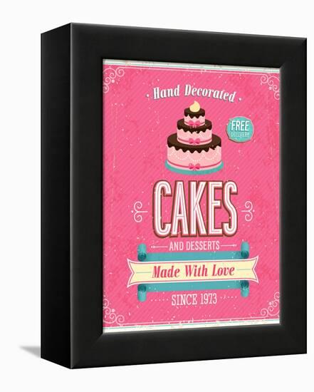 Vintage Cakes Poster-avean-Framed Stretched Canvas