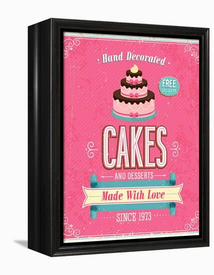 Vintage Cakes Poster-avean-Framed Stretched Canvas