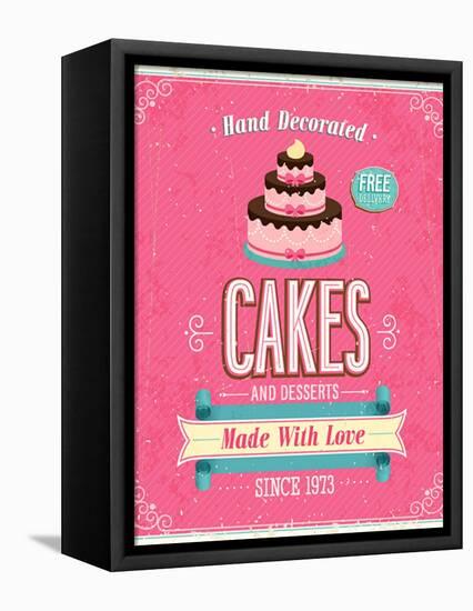 Vintage Cakes Poster-avean-Framed Stretched Canvas