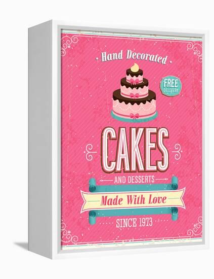 Vintage Cakes Poster-avean-Framed Stretched Canvas