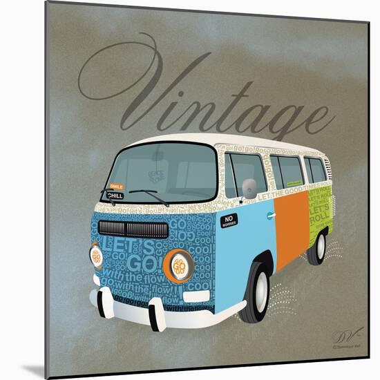 Vintage Camper Van-Dominique Vari-Mounted Art Print