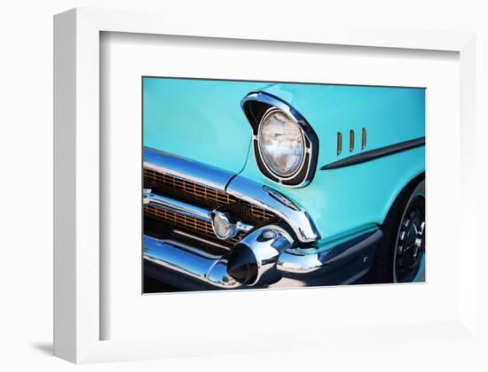 Vintage Car Front Detail-null-Framed Art Print