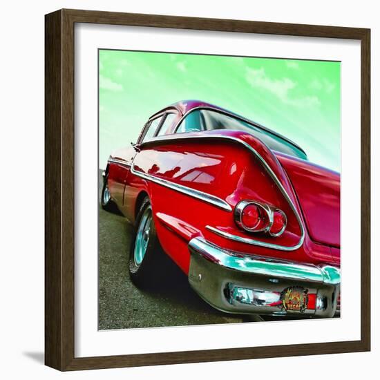 Vintage Car in America Rear View-Salvatore Elia-Framed Photographic Print