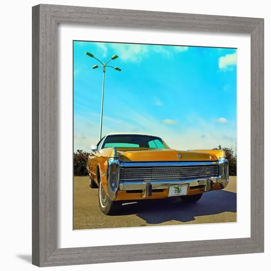 Vintage Car in Gold Paint with Chrome Grill-Salvatore Elia-Framed Photographic Print