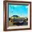 Vintage Car in Gold Paint with Chrome Grill-Salvatore Elia-Framed Photographic Print