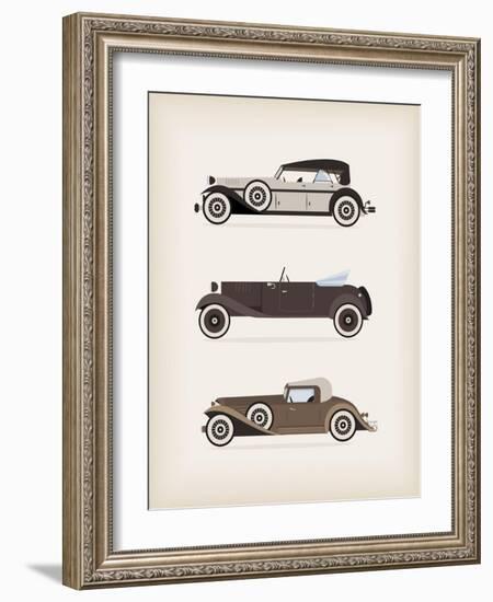 Vintage Car-vector pro-Framed Art Print