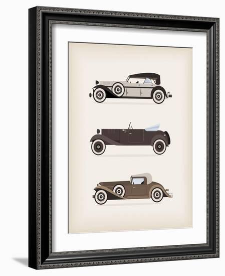 Vintage Car-vector pro-Framed Art Print