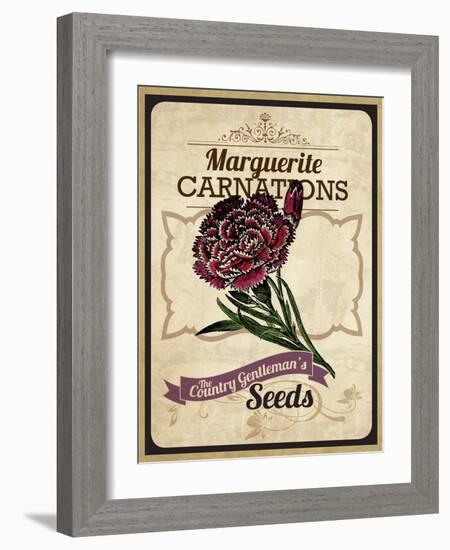 Vintage Carnation Seed Packet-null-Framed Giclee Print