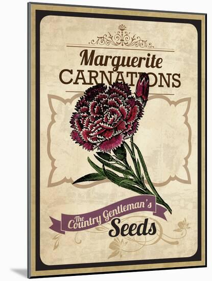 Vintage Carnation Seed Packet-null-Mounted Giclee Print
