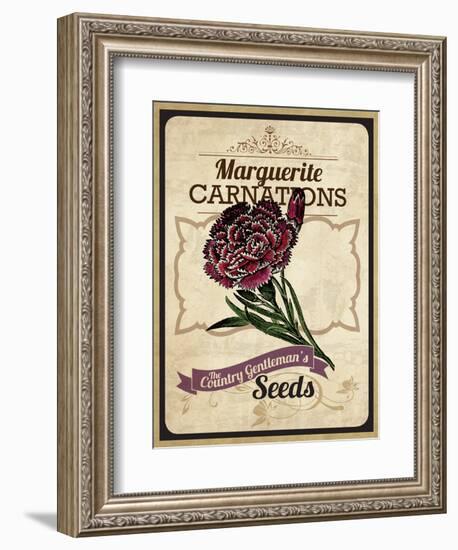 Vintage Carnation Seed Packet-null-Framed Giclee Print