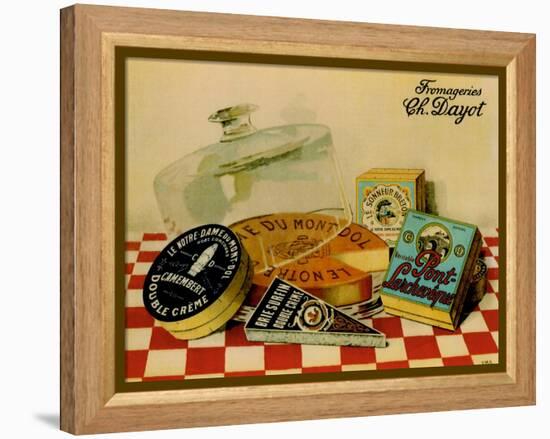 Vintage Cheese - Fromage-null-Framed Premier Image Canvas