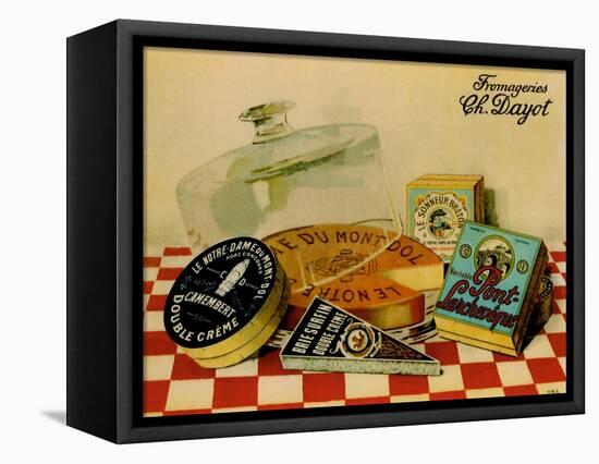 Vintage Cheese - Fromage-null-Framed Premier Image Canvas