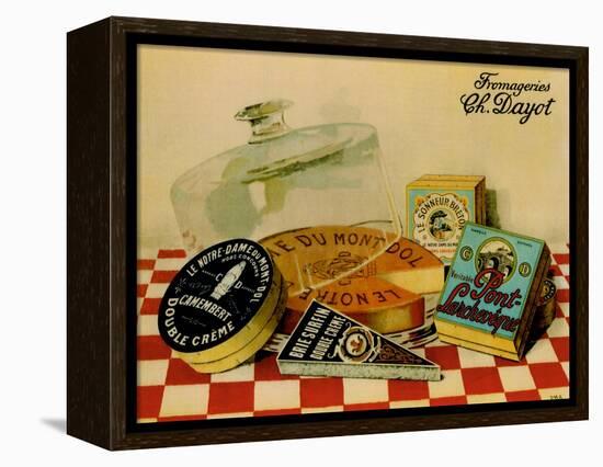 Vintage Cheese - Fromage-null-Framed Premier Image Canvas