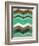 Vintage Chevron II-Michael Marcon-Framed Premium Giclee Print