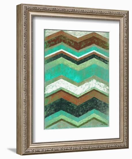 Vintage Chevron II-Michael Marcon-Framed Premium Giclee Print