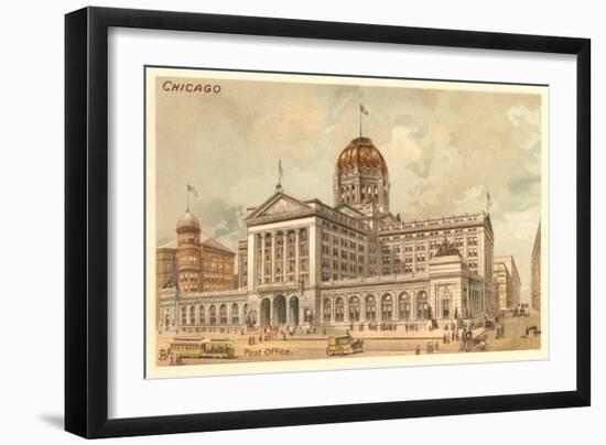 Vintage Chicago Post Office-null-Framed Art Print