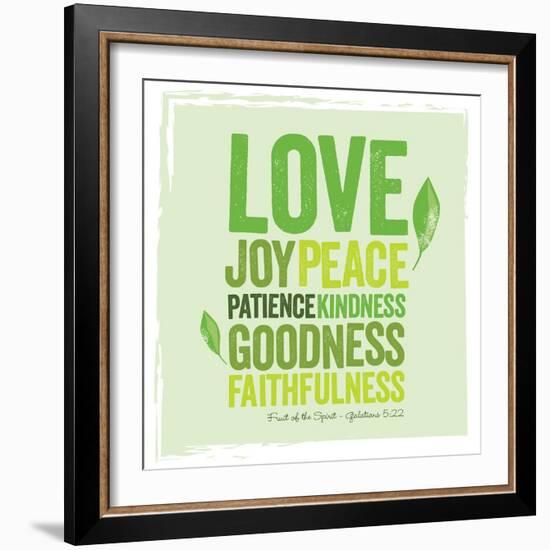 Vintage Christian Design - Fruit of the Spirit-wet nose-Framed Art Print