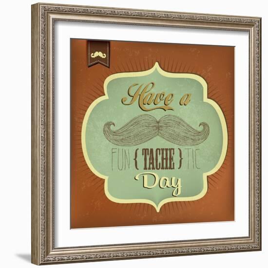 Vintage Christmas Background With Typography-Melindula-Framed Art Print