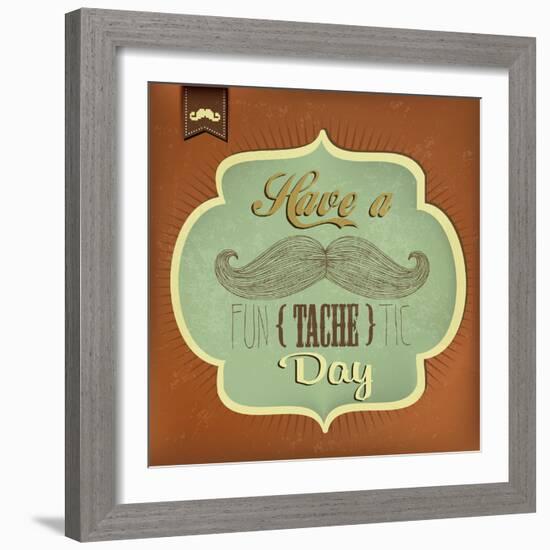 Vintage Christmas Background With Typography-Melindula-Framed Art Print