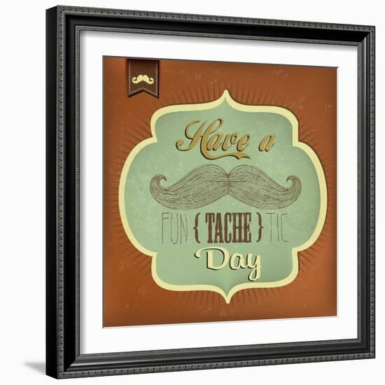 Vintage Christmas Background With Typography-Melindula-Framed Art Print