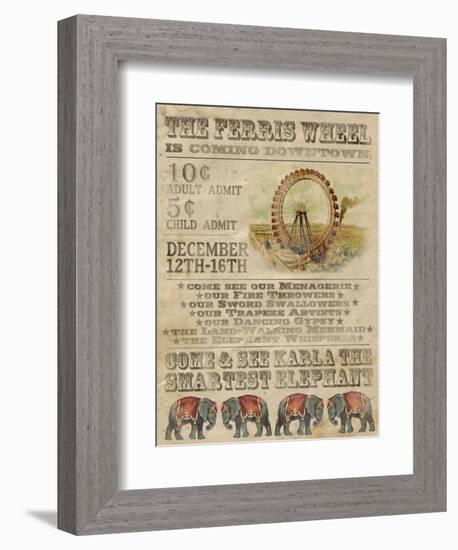 Vintage Circus IV-Grace Popp-Framed Art Print