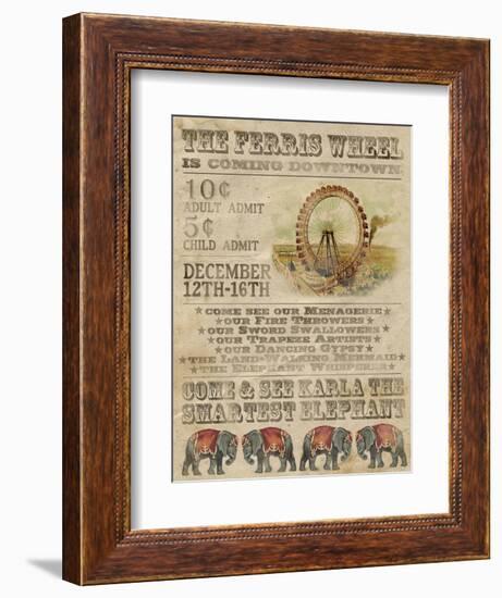 Vintage Circus IV-Grace Popp-Framed Art Print