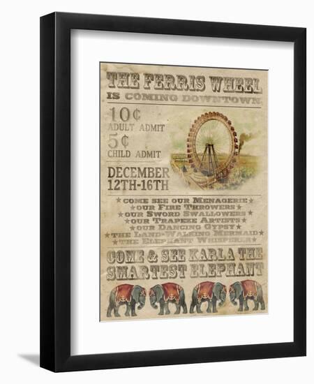 Vintage Circus IV-Grace Popp-Framed Art Print