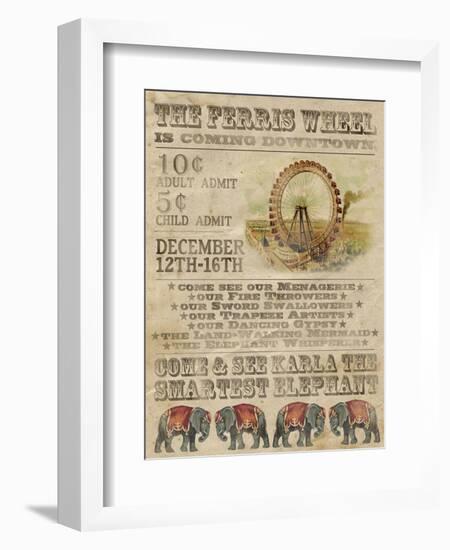 Vintage Circus IV-Grace Popp-Framed Art Print