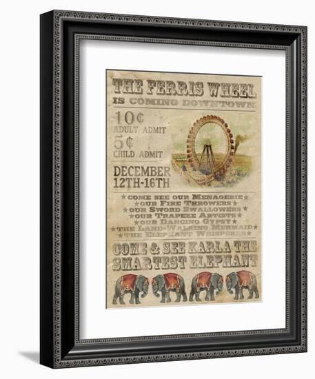 Vintage Circus IV-Grace Popp-Framed Art Print