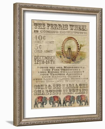 Vintage Circus IV-Grace Popp-Framed Art Print