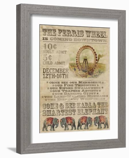 Vintage Circus IV-Grace Popp-Framed Art Print