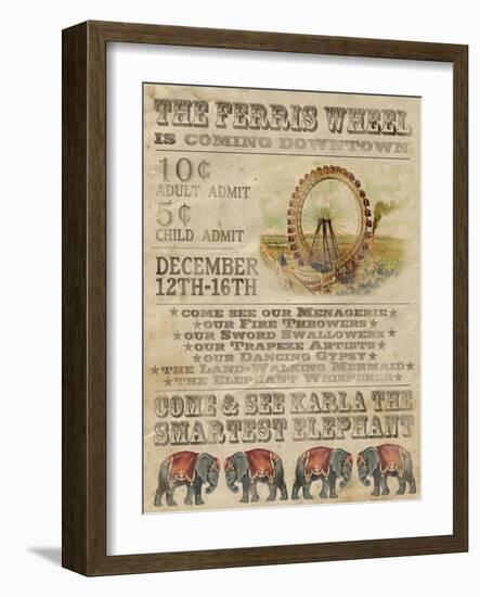 Vintage Circus IV-Grace Popp-Framed Art Print