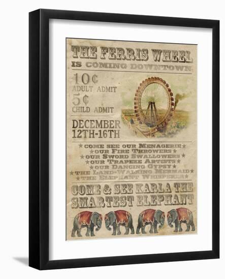 Vintage Circus IV-Grace Popp-Framed Art Print