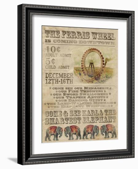 Vintage Circus IV-Grace Popp-Framed Art Print