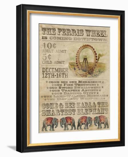 Vintage Circus IV-Grace Popp-Framed Art Print