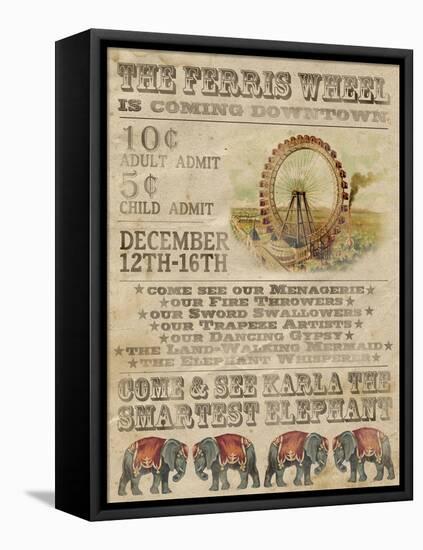 Vintage Circus IV-Grace Popp-Framed Stretched Canvas