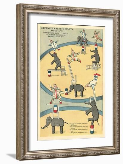 Vintage Circus Toys-null-Framed Art Print