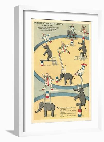 Vintage Circus Toys-null-Framed Art Print