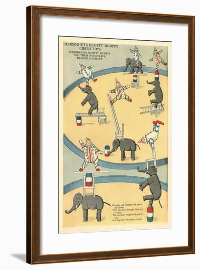 Vintage Circus Toys-null-Framed Art Print