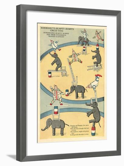 Vintage Circus Toys-null-Framed Art Print