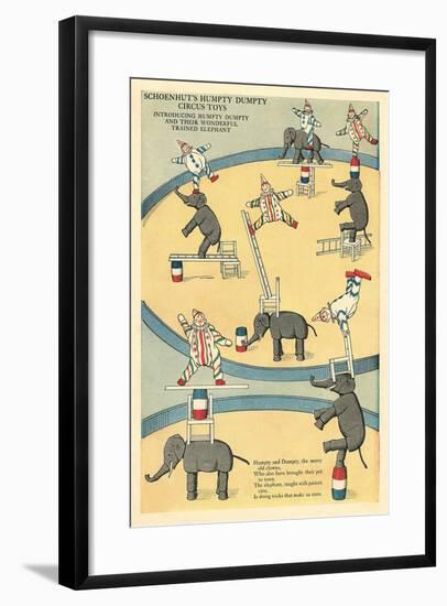 Vintage Circus Toys-null-Framed Art Print